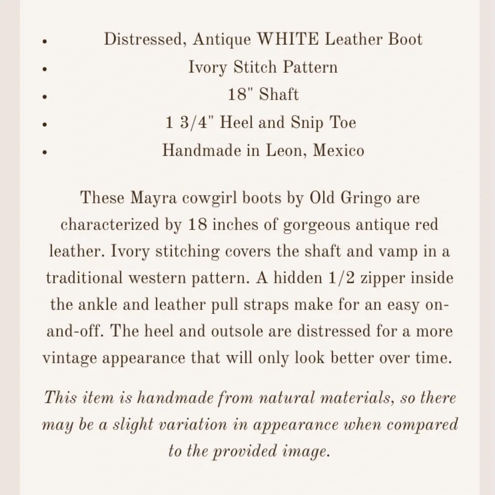 Old Gringo White Heeled Boots - Picture 12 of 16
